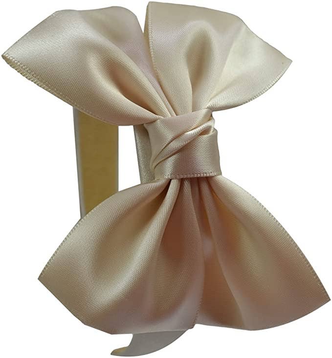 Girls Satin Bow Arch Headband -Assorted