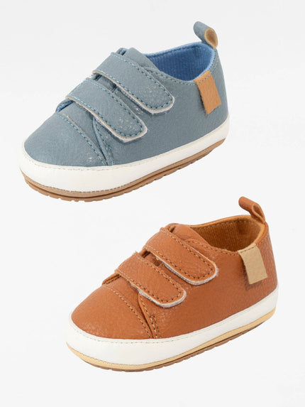 Double Strap Baby Shoe Brown