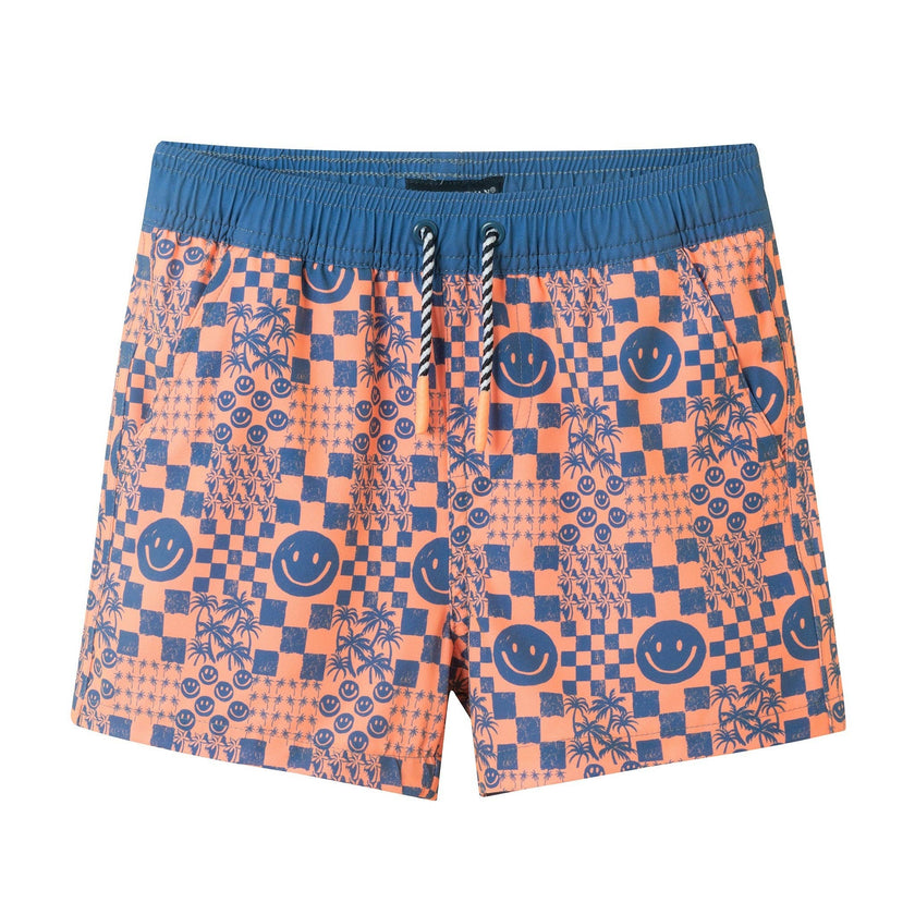 *Boys Long Sleeve Rashguard Set | Checker Icon