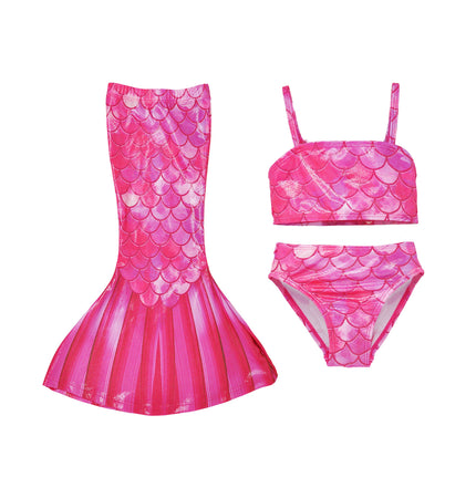 UPF 50+ 3 piece Mermaid Swim Set w/ Shimmer Effect