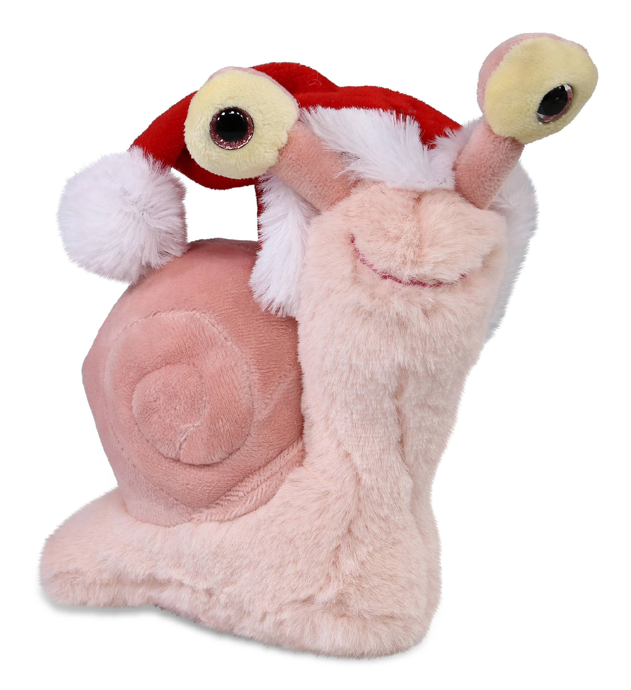 Plush Santa - Super-Soft Plush - Pink Snail Small Stuffed Animal