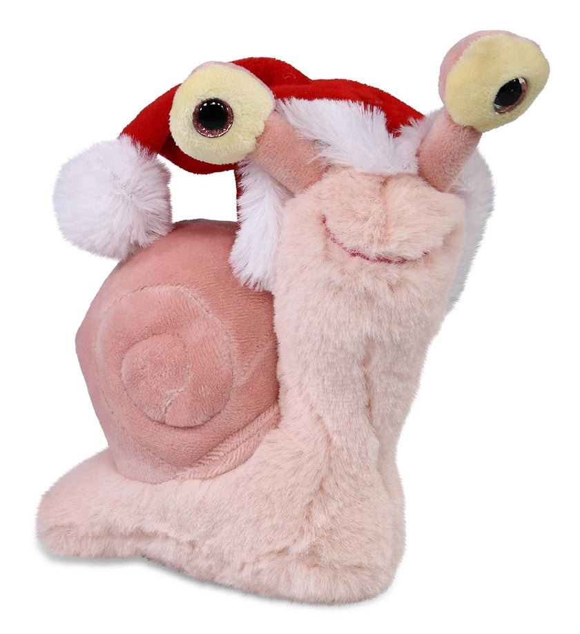 Plush Santa - Super-Soft Plush - Pink Snail Small Stuffed Animal