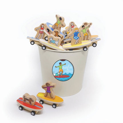 Pull Back Surfer Kids & Dogs Assorted- Each