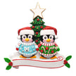 Ugly Sweater Penguin Family Personalized Ornament