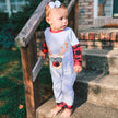 Baby Boys Christmas Romper Rudolph Reindeer Plaid Onesie