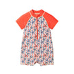 Infant Boys Orange Lobster Short Sleeve Swim Romper W/ Hat