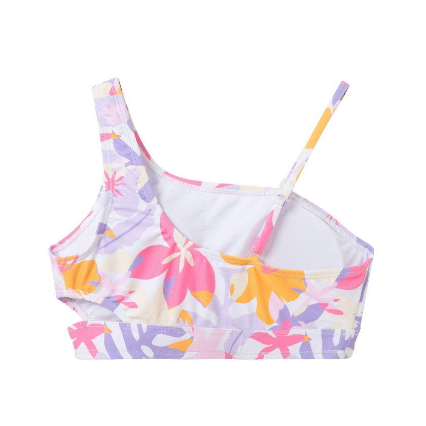 Tween Girls Asymmetrical Bikini | Palm Print