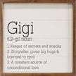 Gigi Definition Sign