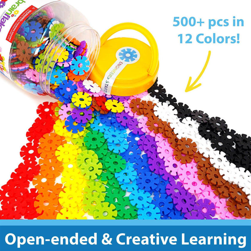 Brain Flakes 500 Piece Interlocking Plastic Disc Set | Stuffed Animal Plush