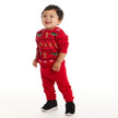Infant Fair Isle Sweater Set | Red Dino