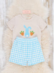 Bunny & Carrot Patch Embroidered Outfit