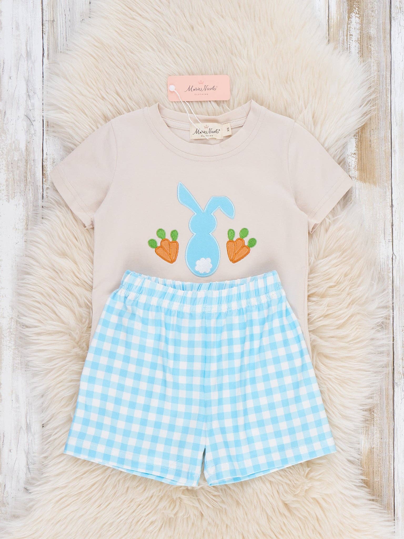 Bunny & Carrot Patch Embroidered Outfit