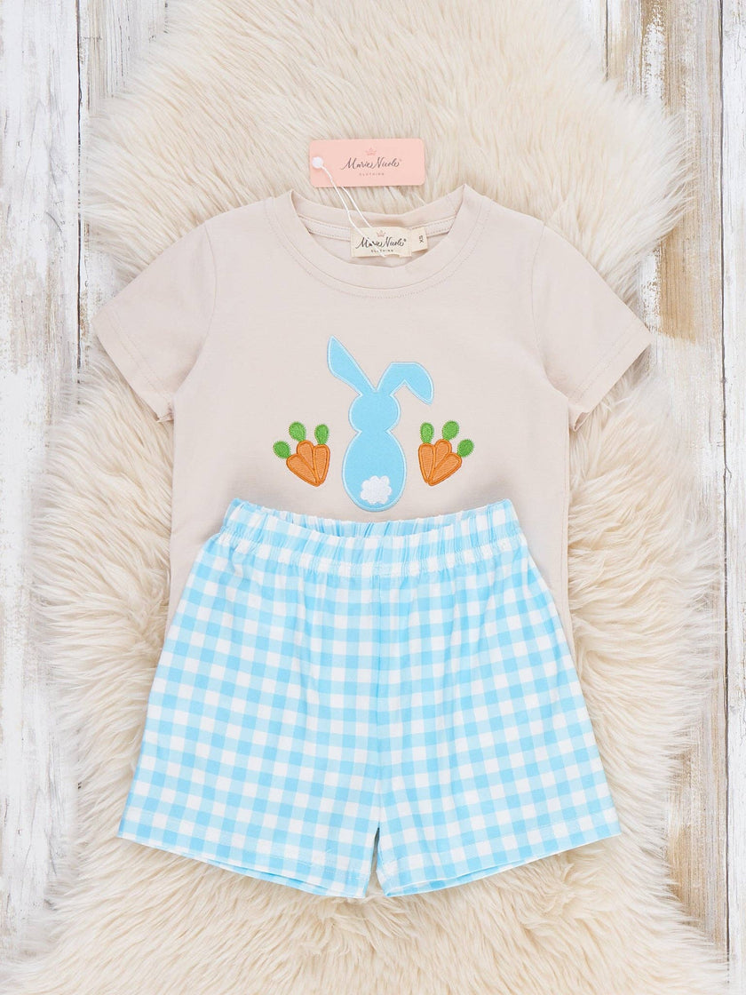 Bunny & Carrot Patch Embroidered Outfit