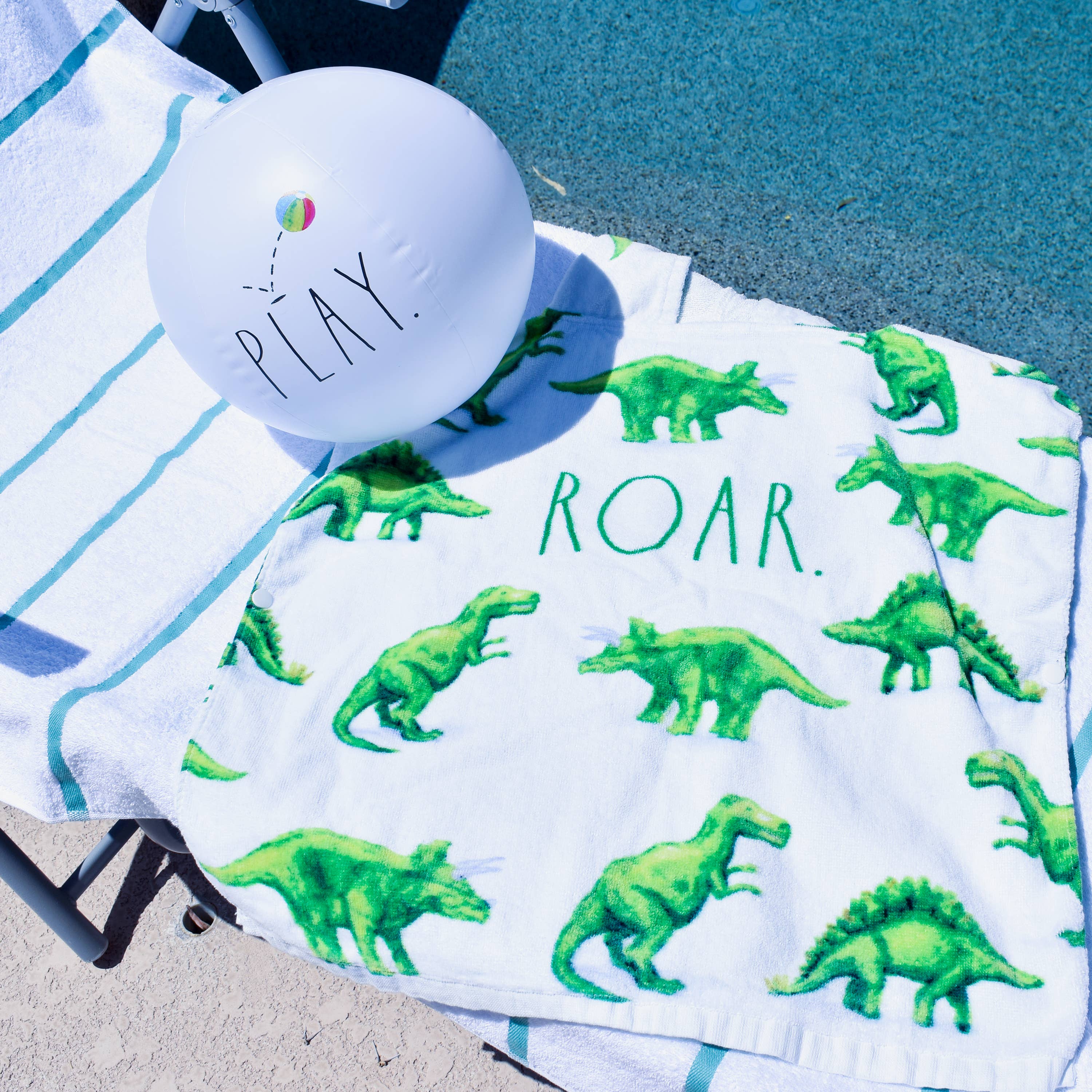 Rae Dunn Kids Poncho Towel with Beach Ball