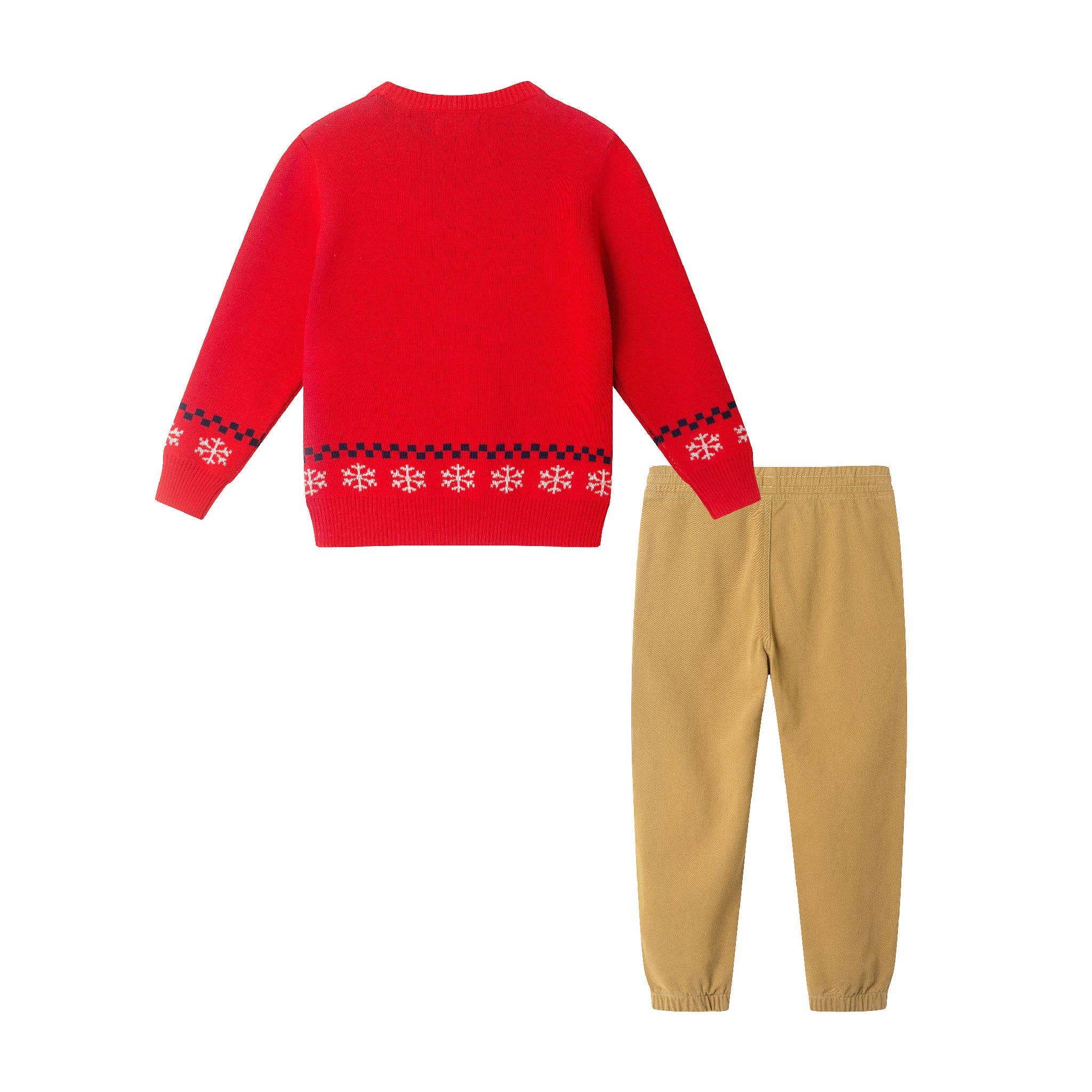 Kids Sweater & Pants Holiday Set | Gingerbread & Dinos