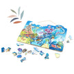 Display of 4 Magnetic puzzles (Pirate) 100 pieces