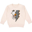 Checker Ghost Halloween Sweatshirt - Natural - Boys Clothing