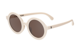 Sweet Cream Euro Round Kids Sunglasses with Amber Lens: Ages 3-5