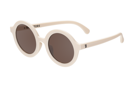Sweet Cream Euro Round Kids Sunglasses with Amber Lens: Ages 3-5