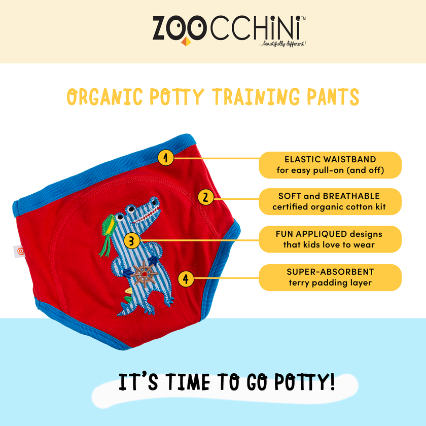 Organic Cotton 3PC Potty Training Set - Girls Safari Friends