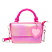 Shiny Baguette Heart Handbag