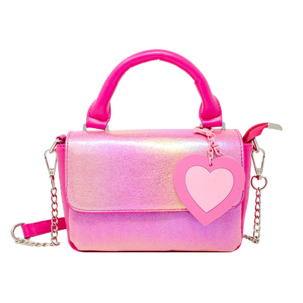 Shiny Baguette Heart Handbag