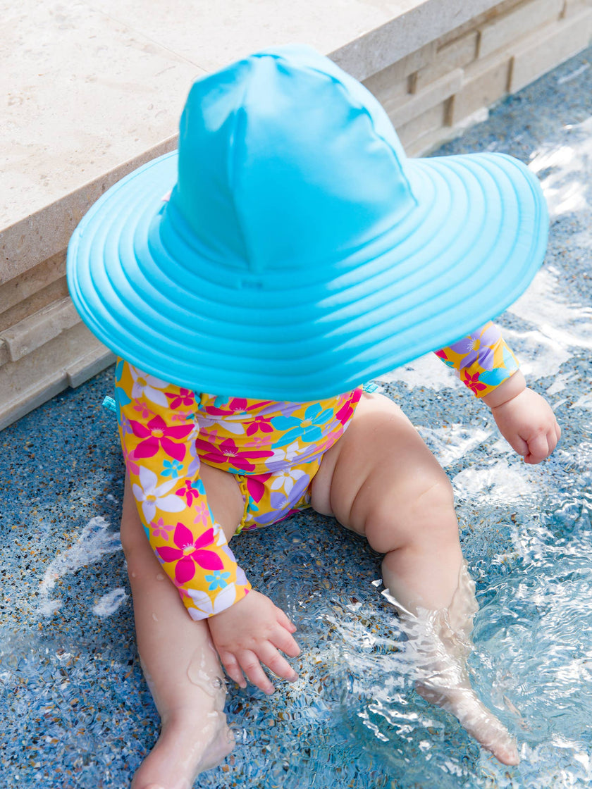 Girls Bright Aqua Swim Hat