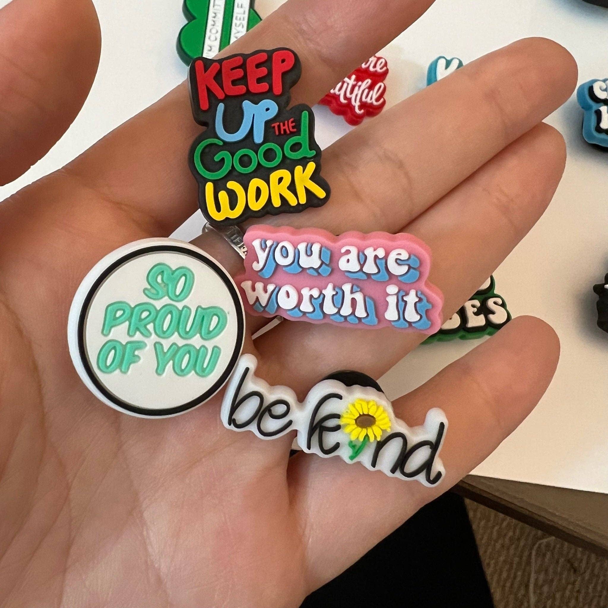 Inspiring Words Shoe Charms
