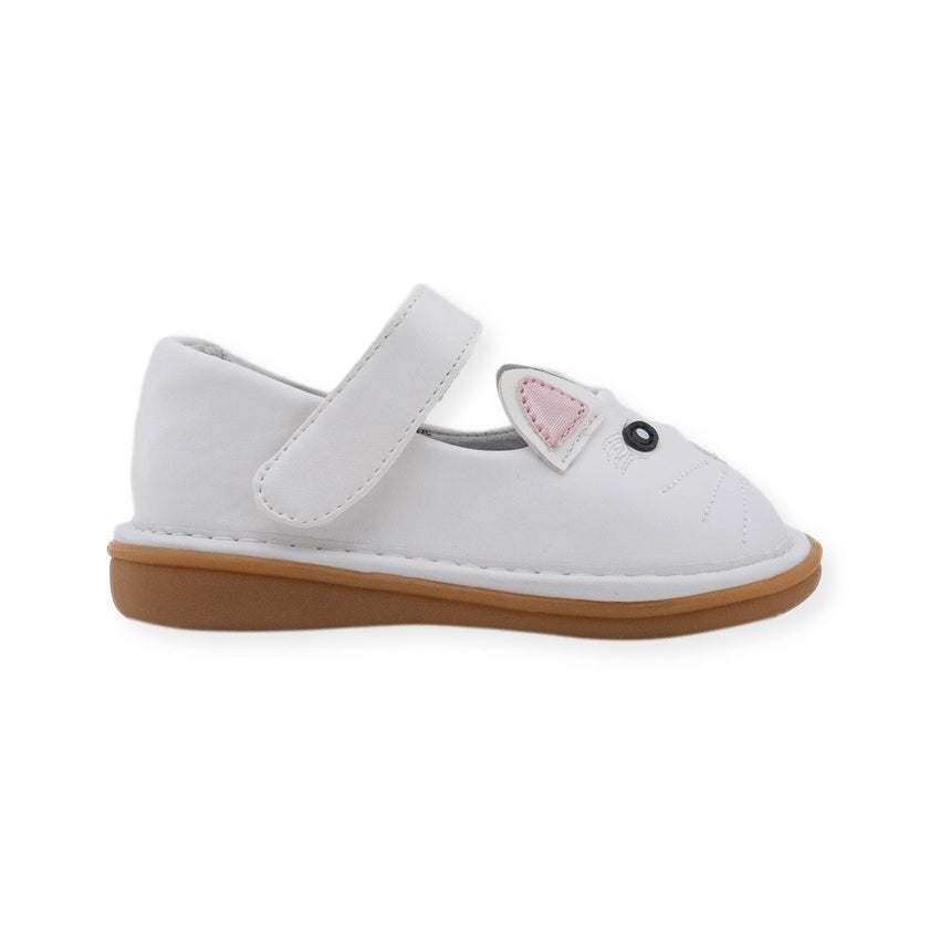 Wee Squeak Kitty White Shoes
