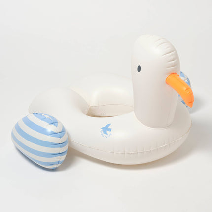 Kids Tube Pool Float Ring Sammy the Seagull Blue Stripe