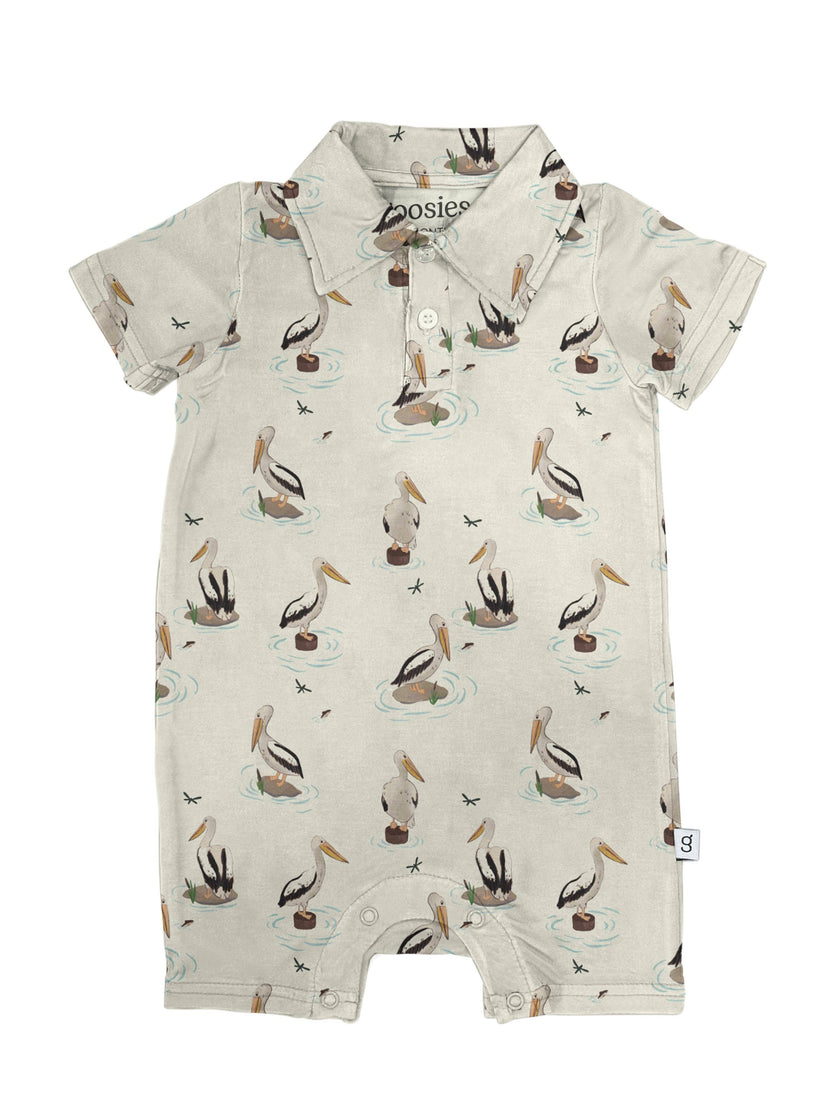 Pelicans Bamboo Polo Shortall