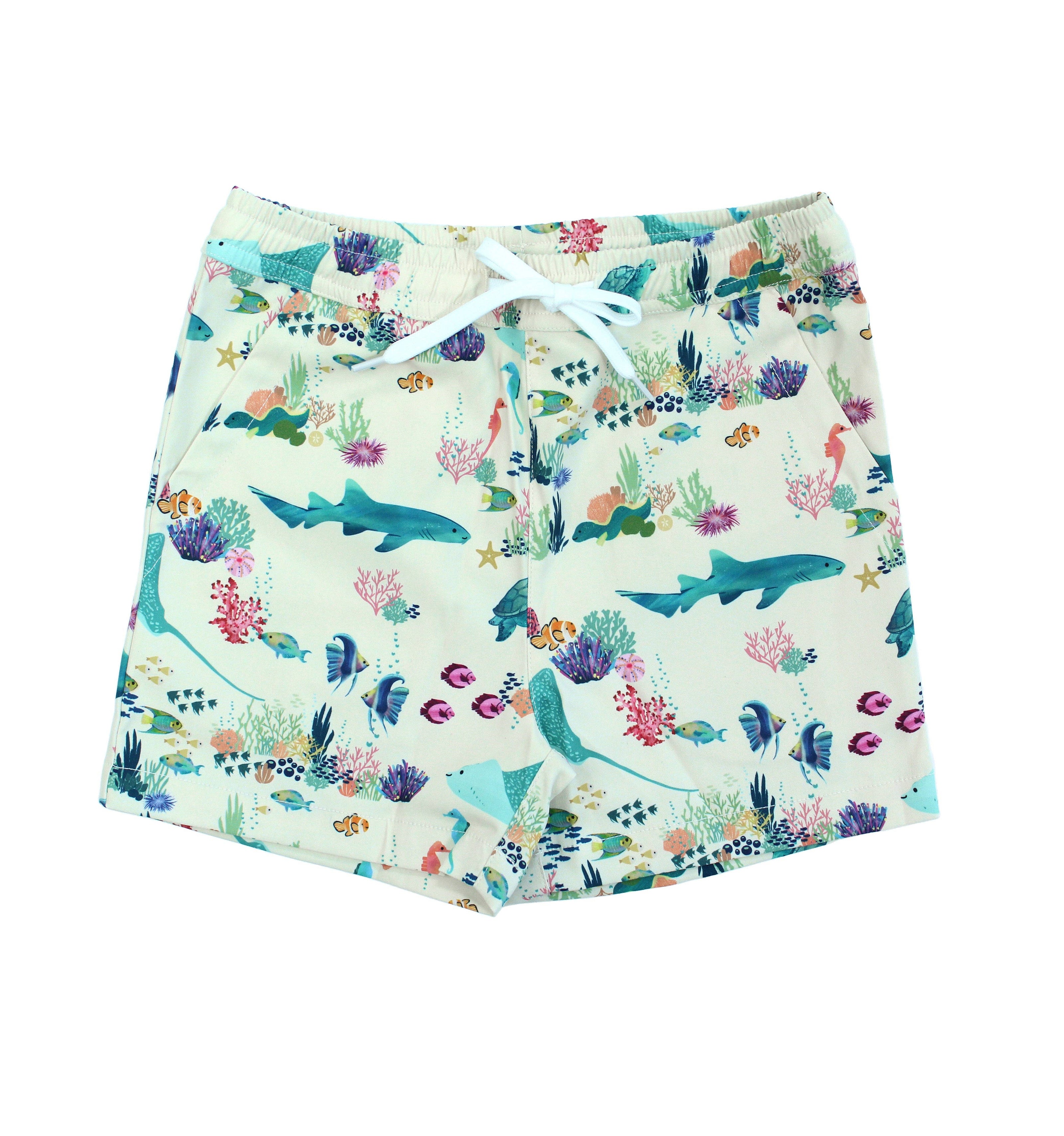 Coral Reef Boys Swim Trunks