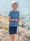 Boys Fish Bait Buddies Knit Short Sleeve Performance Polo