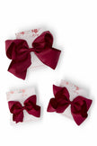 Maroon Grosgrain Hair Bow