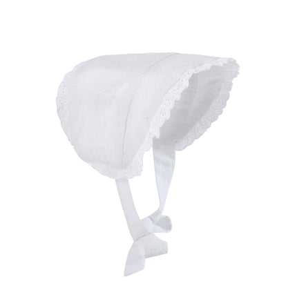 White Summer Baby Bonnet Sunhat