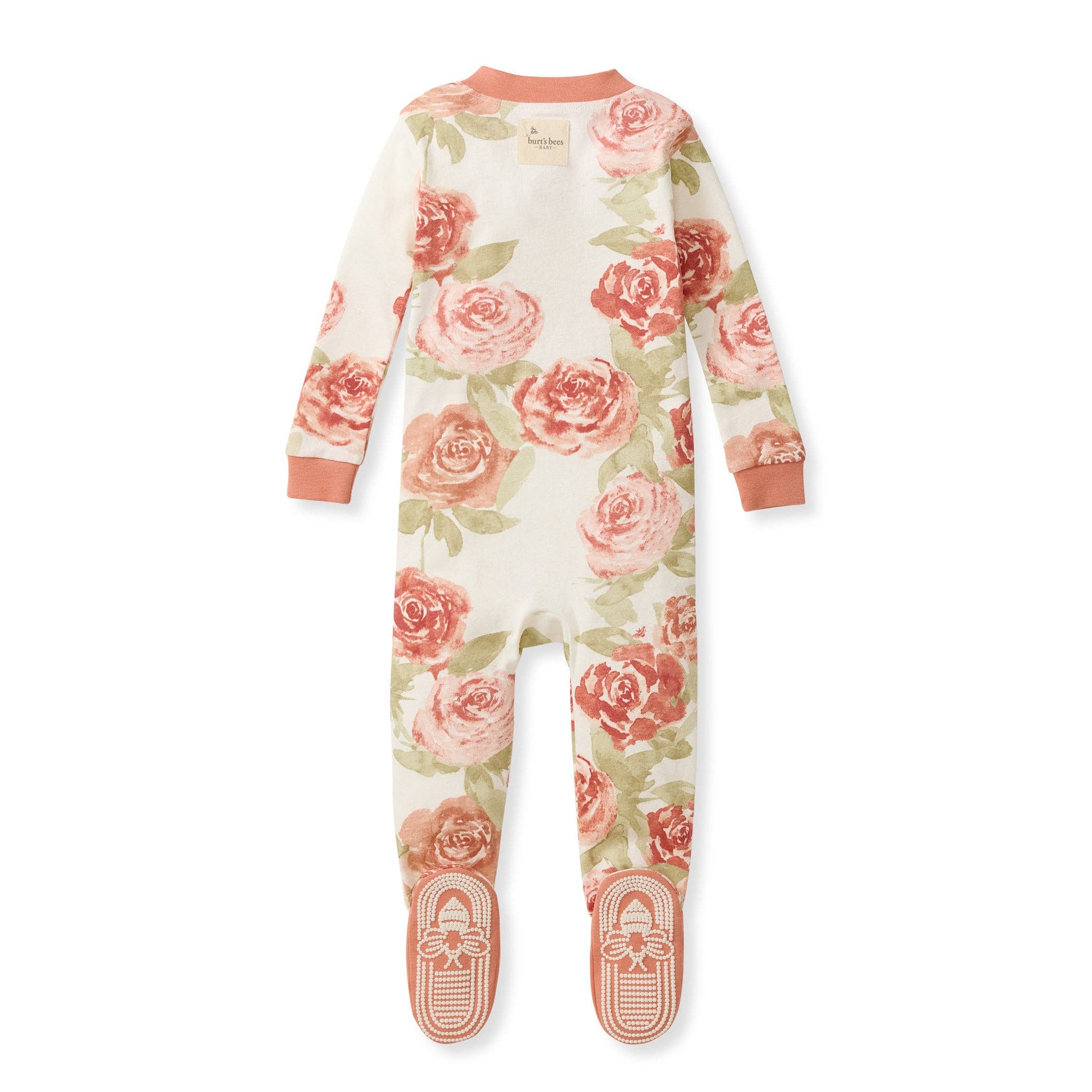Autumn Rose Garden Organic Cotton Sleeper Footed