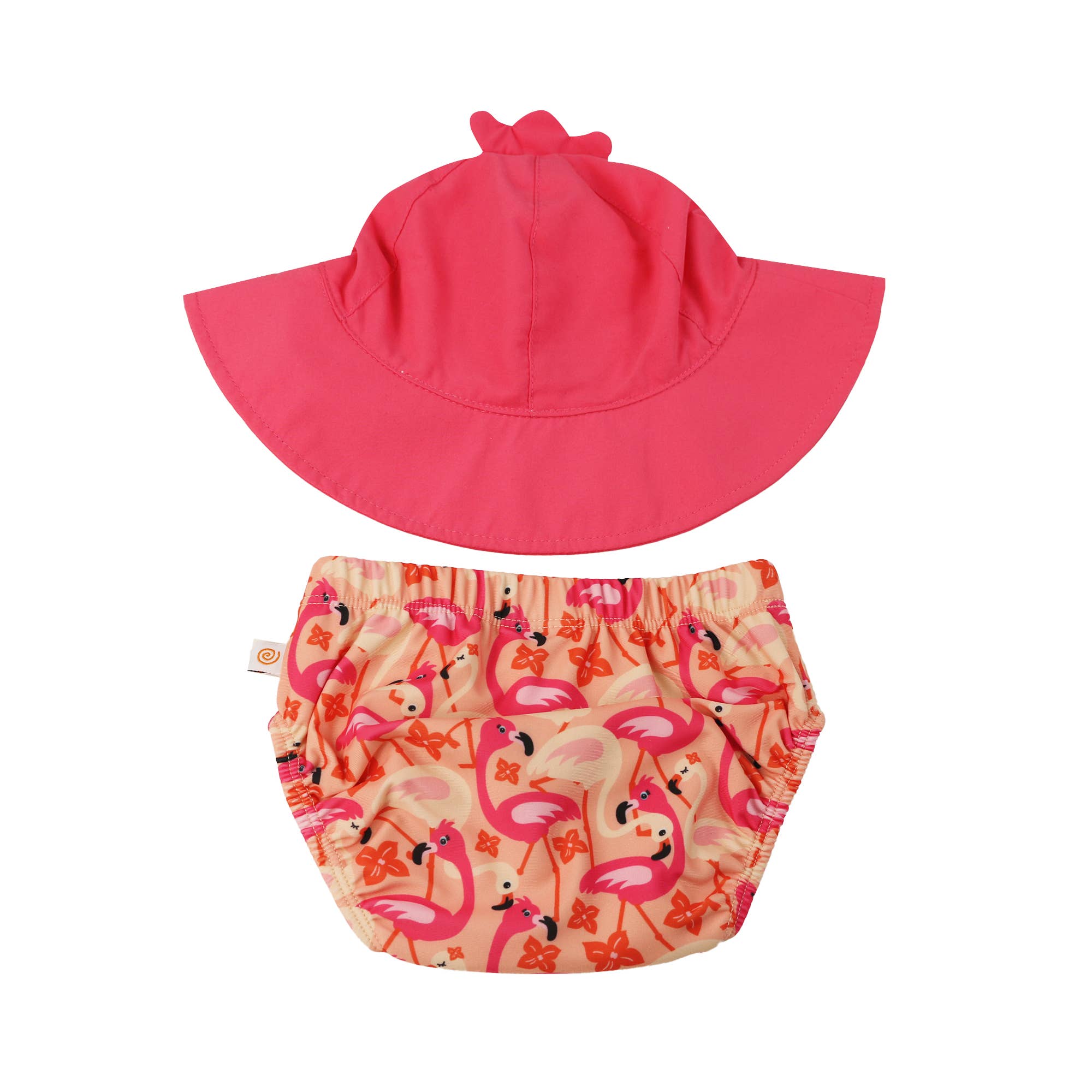 Swim Diaper & Sun Hat Set - Franny the Flamingo