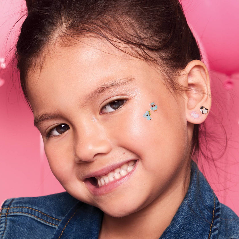 Cutie Stick-On Kids Earrings Value Pack of 32 pairs