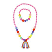 Rainbow Cloud Necklace & Bracelet Set