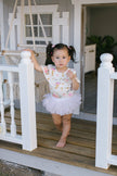 White & Gold Glitter Ruffle Tutu Bloomer