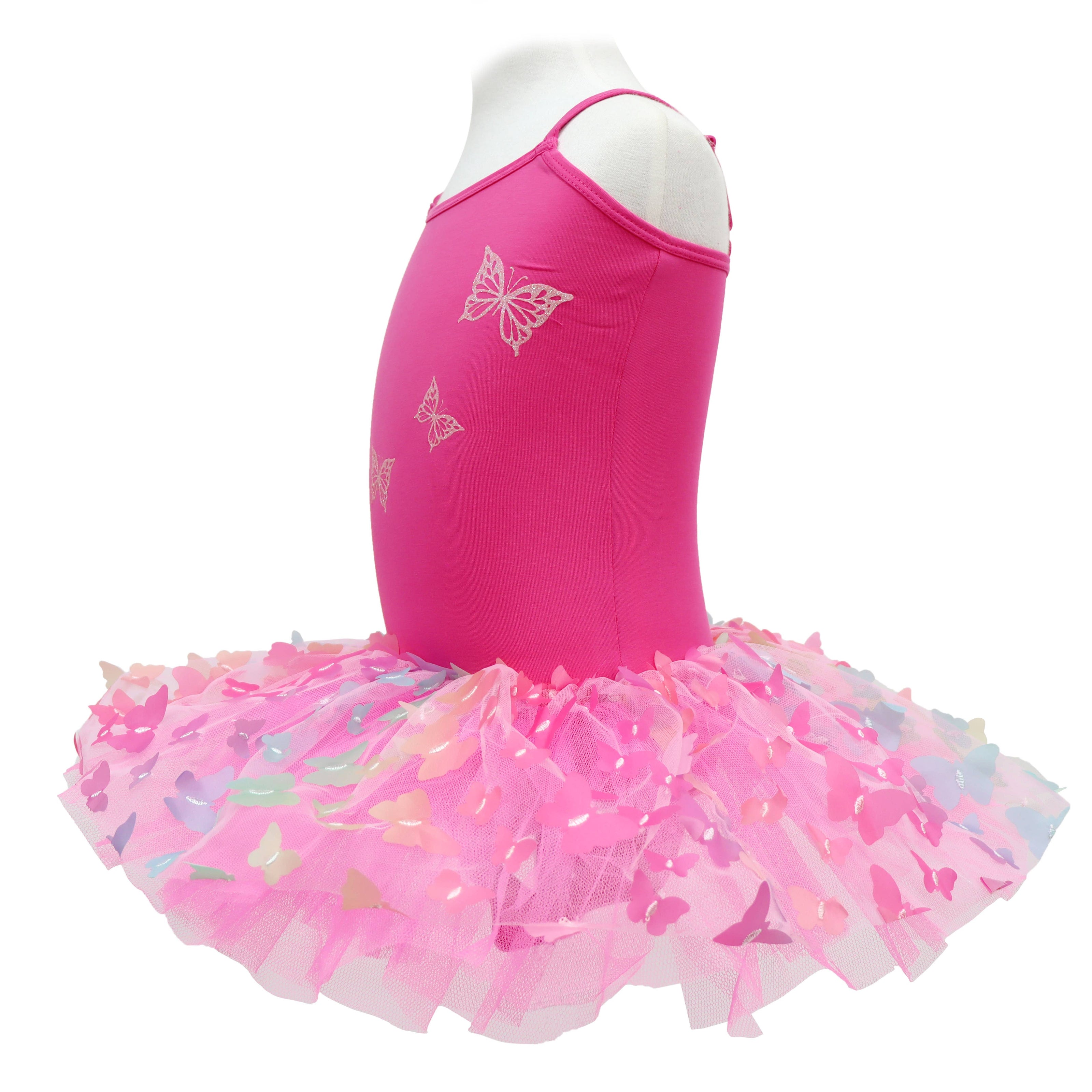 Rainbow Butterfly Tutu Hot Pink size 3-4