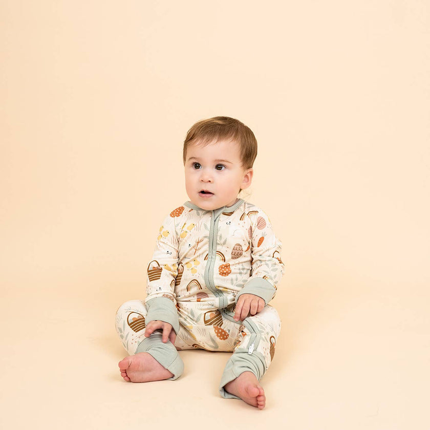 Easter Bamboo Pajamas - Hop to It Baby Convertible Pajamas
