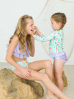 Mermaid Princess Long Sleeve Rash Guard Bikini