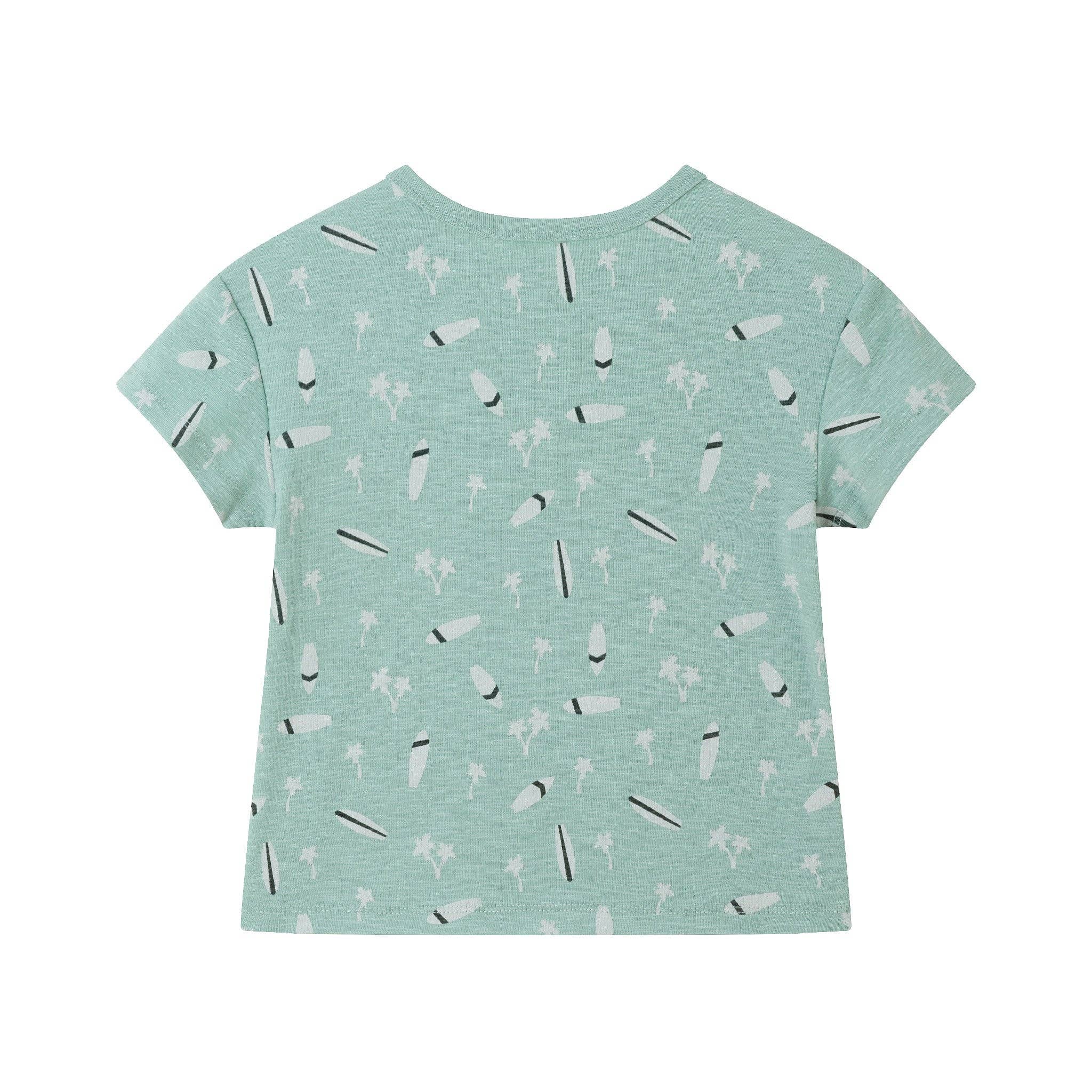 Light Green Henley Set | Washed Surfboard