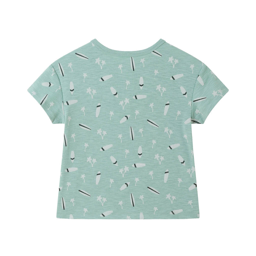 Light Green Henley Set | Washed Surfboard