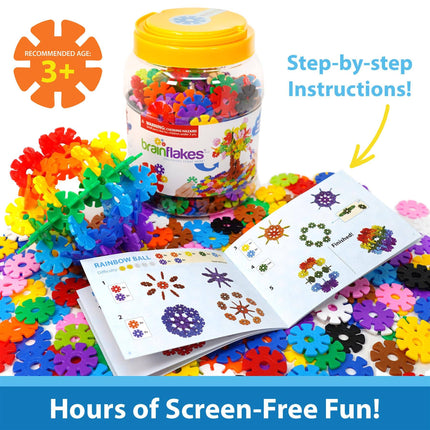 Brain Flakes 500 Piece Interlocking Plastic Disc Set | Stuffed Animal Plush