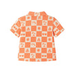 Infant Printed Terry Set | Orange Check