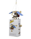 Bouncy Buddy Wooden German Toy on spring- Airplane