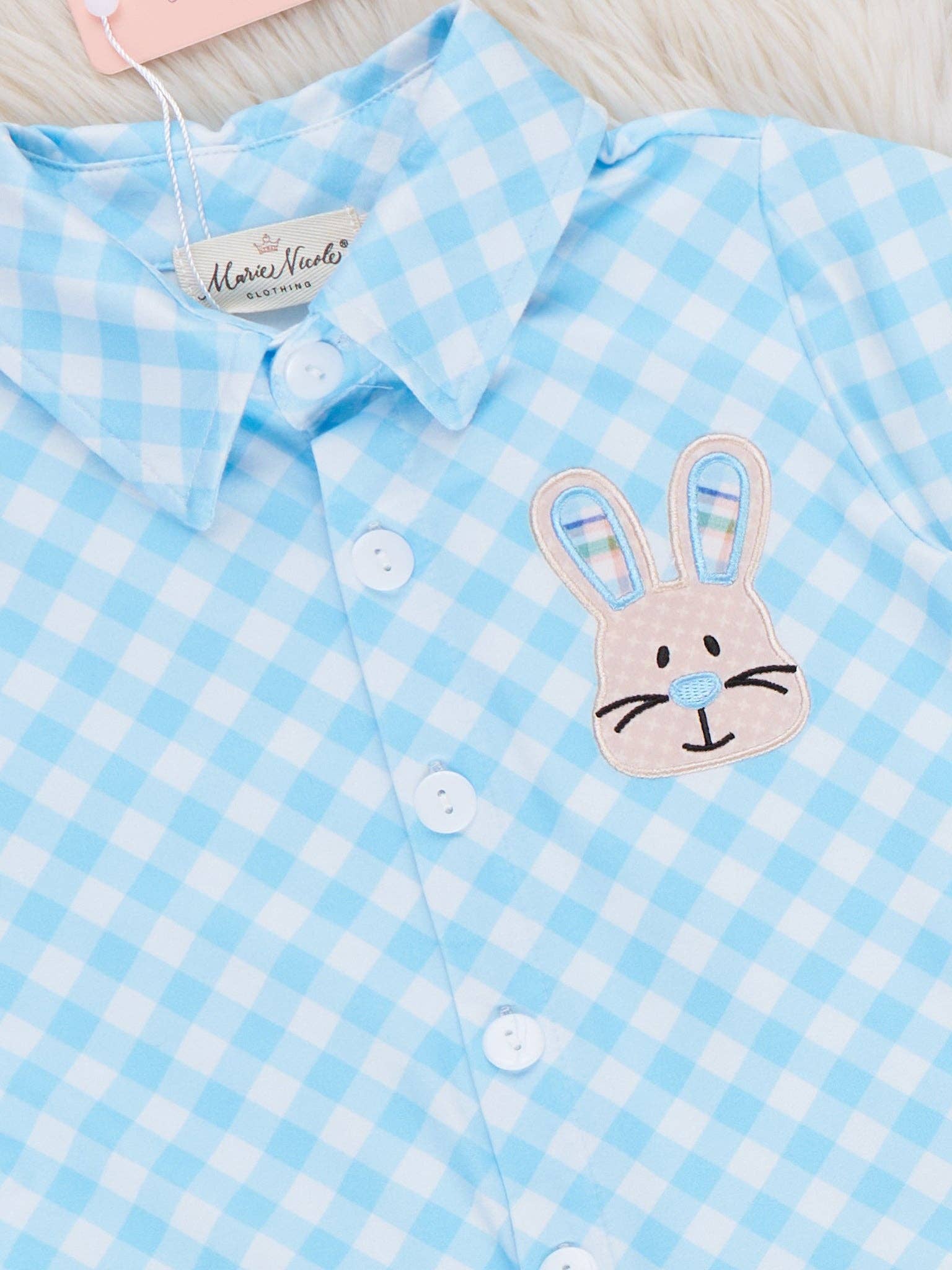 Bunny Square Play Embroidered Shirt