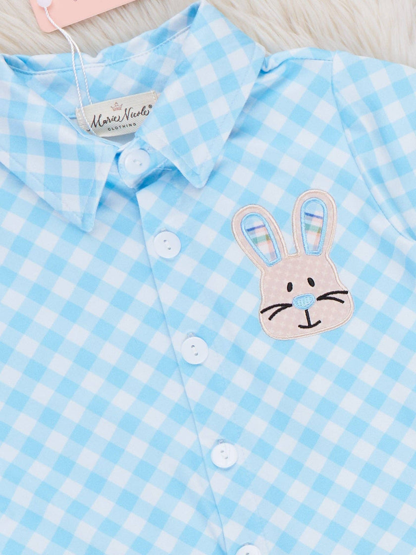 Bunny Square Play Embroidered Shirt